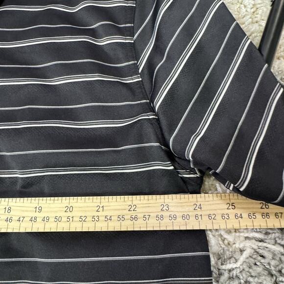 PGA Tour Black and Cream Striped Polo Shirt Size 2XL - Picture 6 of 8